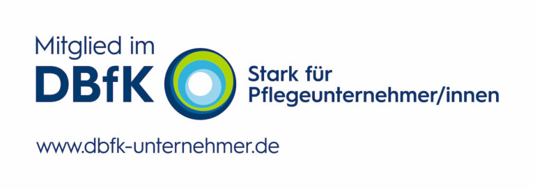 Logo: Mitglied im DBfK - mit dem Claim Stark für Pflegeunternehmen